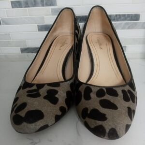 Cole Haan Cheetah Print Cow Hair Block Heel Pumps 6.5